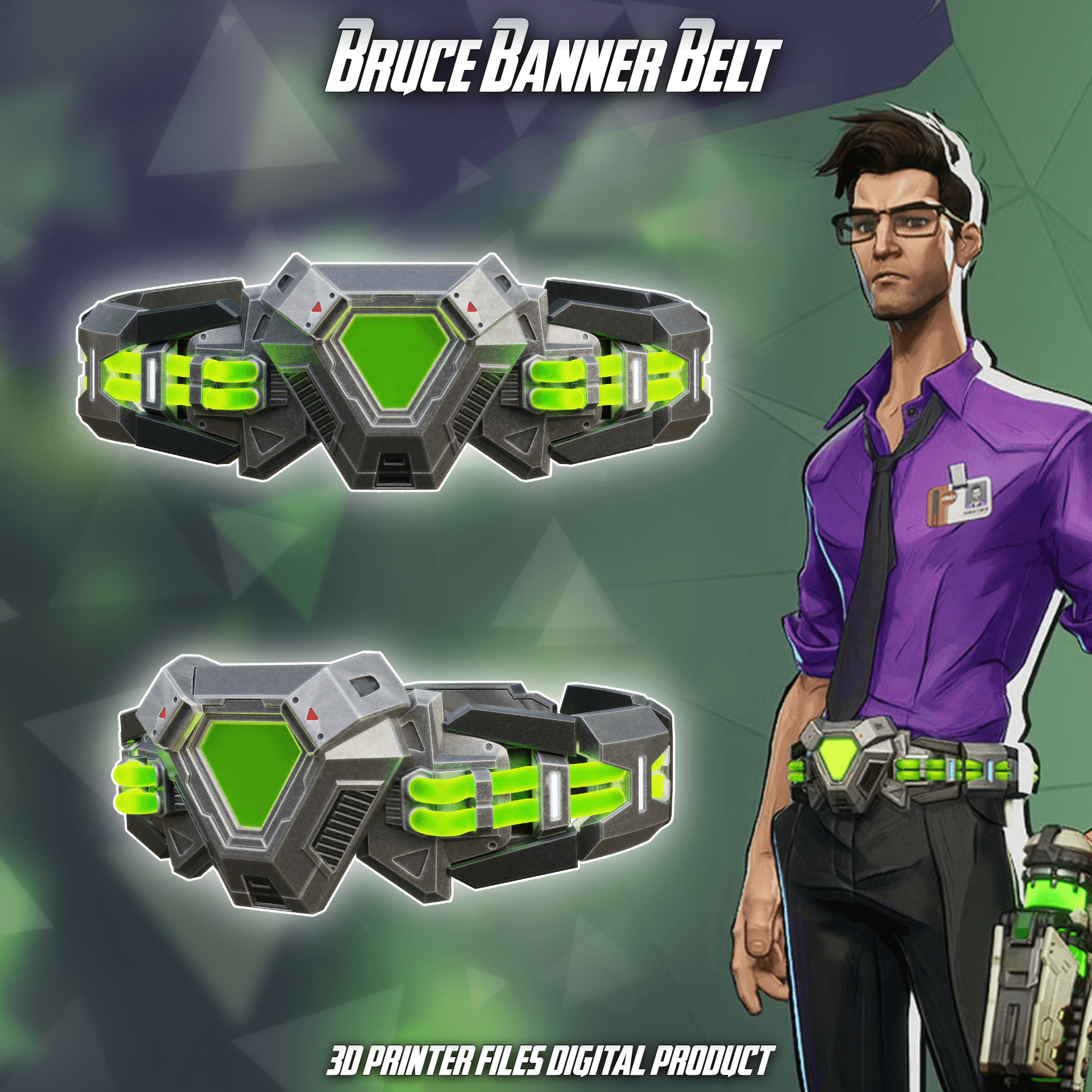 Hulk Bruce Banner Gamma Belt Marver Rivals 3d model