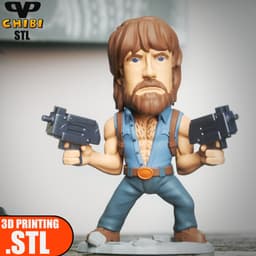 Chuck Norris Chibi STL for 3D Printing ChibiSTL 3DXM 3d model