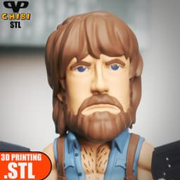 Chuck Norris Chibi STL for 3D Printing ChibiSTL 3DXM 3d model