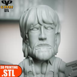 Chuck Norris Chibi STL for 3D Printing ChibiSTL 3DXM 3d model