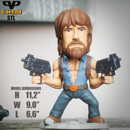 Chuck Norris Chibi STL for 3D Printing ChibiSTL 3DXM 3d model