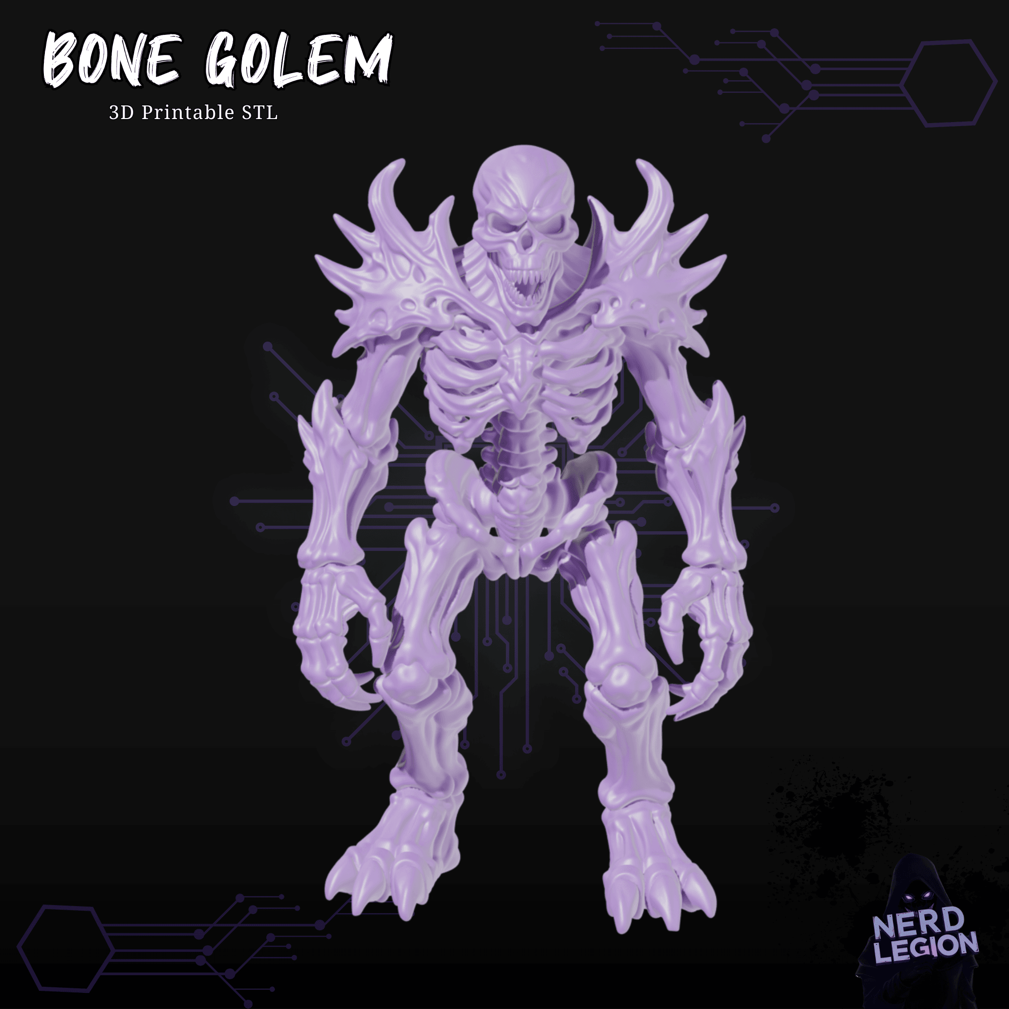Bone Golem - Dungeons and Dragons 3D Model 3d model