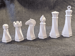 Hexagon Themed Chess Set - 3D-Printed - 3d model