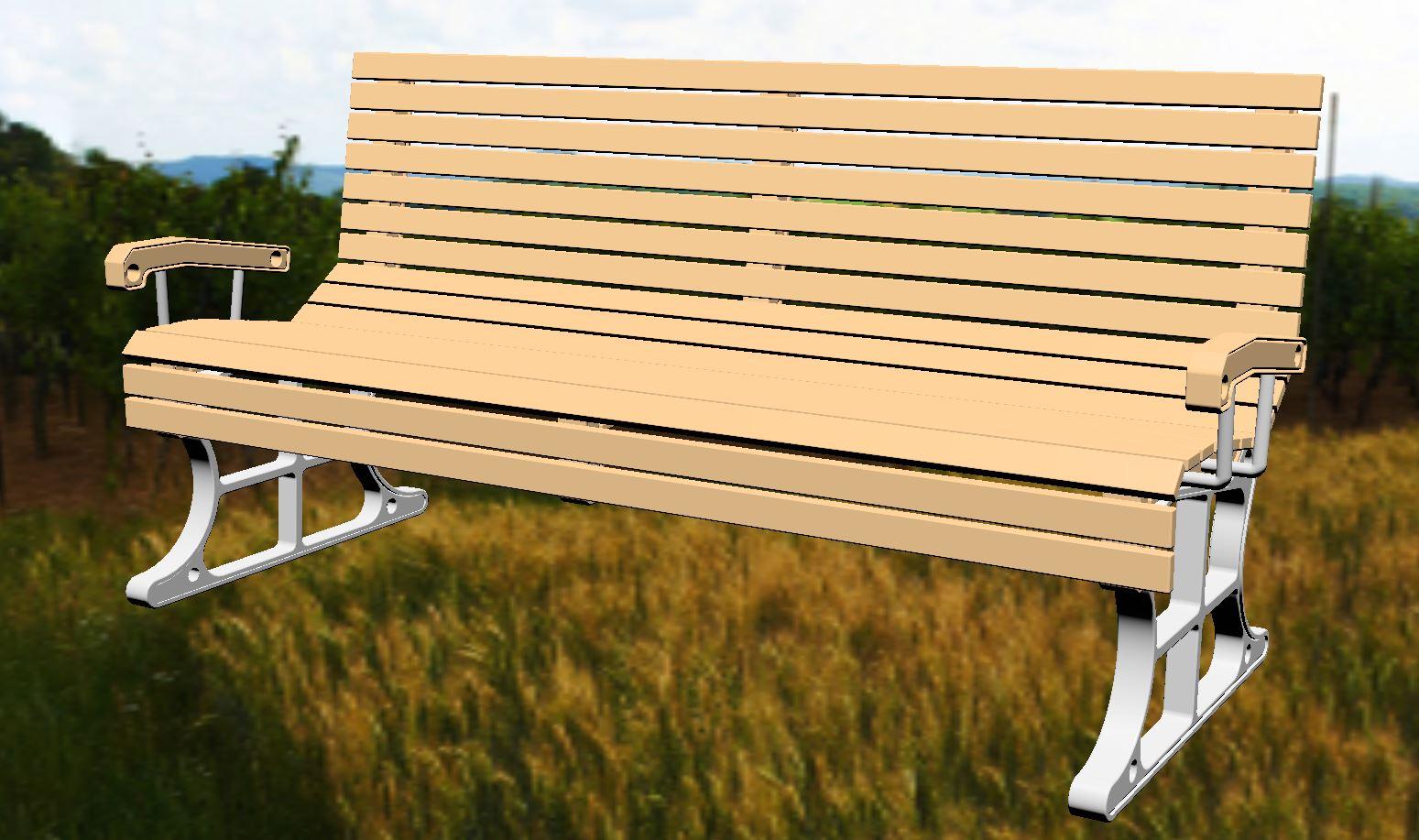 Outdoor Bench 3d model