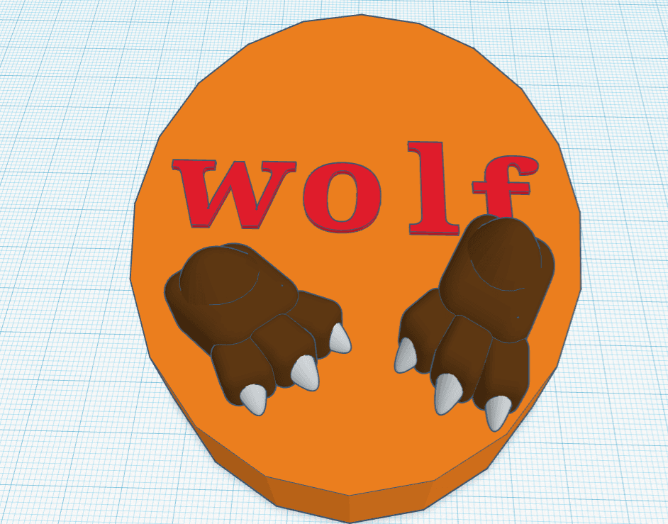wolf-plaque.stl 3d model