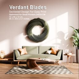 Verdant Blades Wall Sculpture 3d model