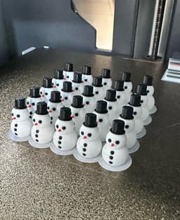 Mini Snowman **Support Free, Easy Print** AMS File Included 3d model