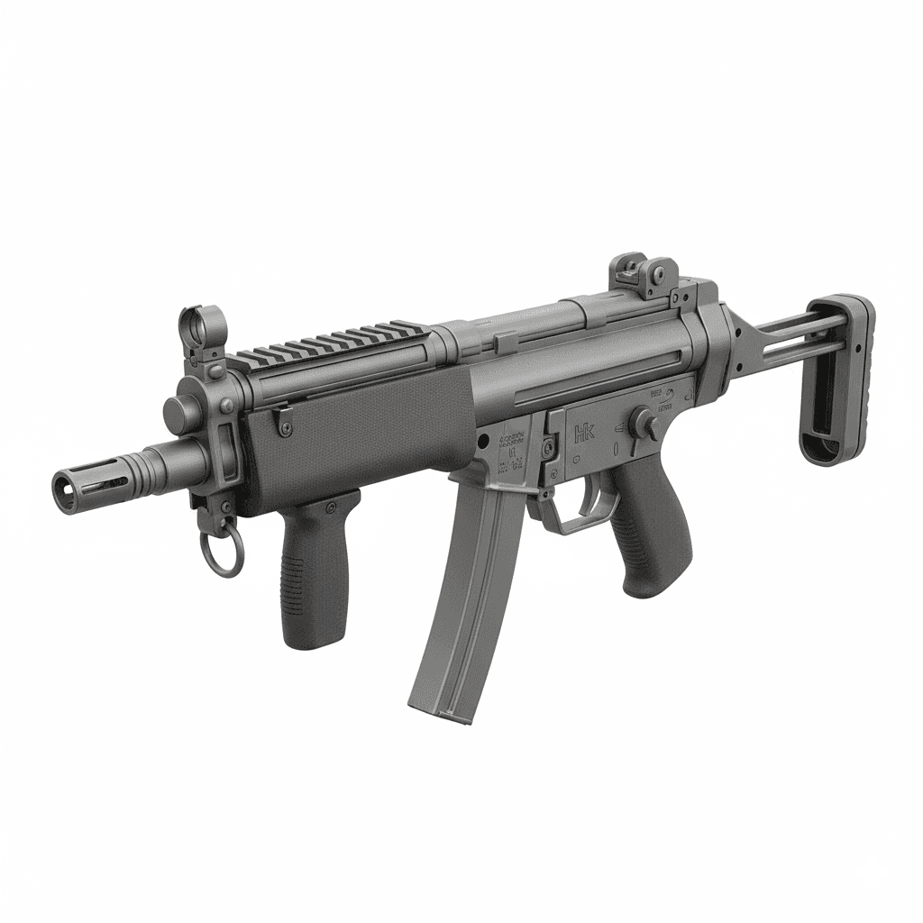 Gun HK MP5K Tactical Combat SMG 3d model