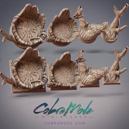 Jungle Stumps Base Pack (8pcs) - Round and Square Versions 3d model