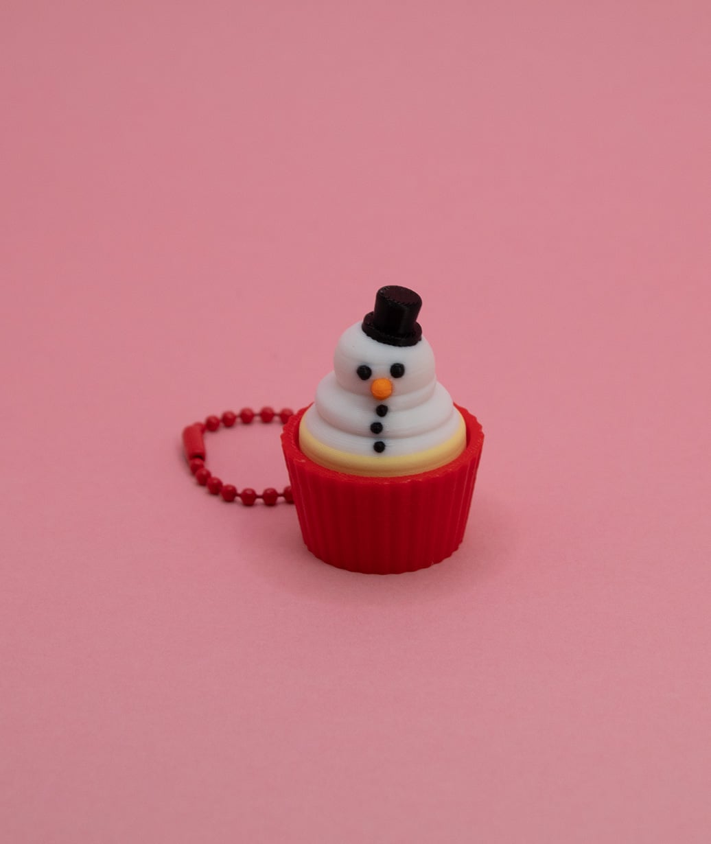 Christmas Cupcake Fidget Clickers 3d model