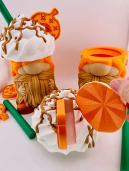 Pumpkin Spice Latte Gnome Container 3d model