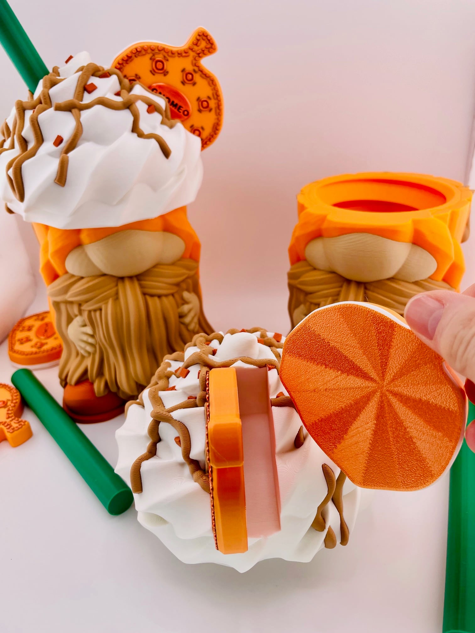 Pumpkin Spice Latte Gnome Container 3d model