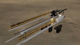3d printable railgun rifle 3d model