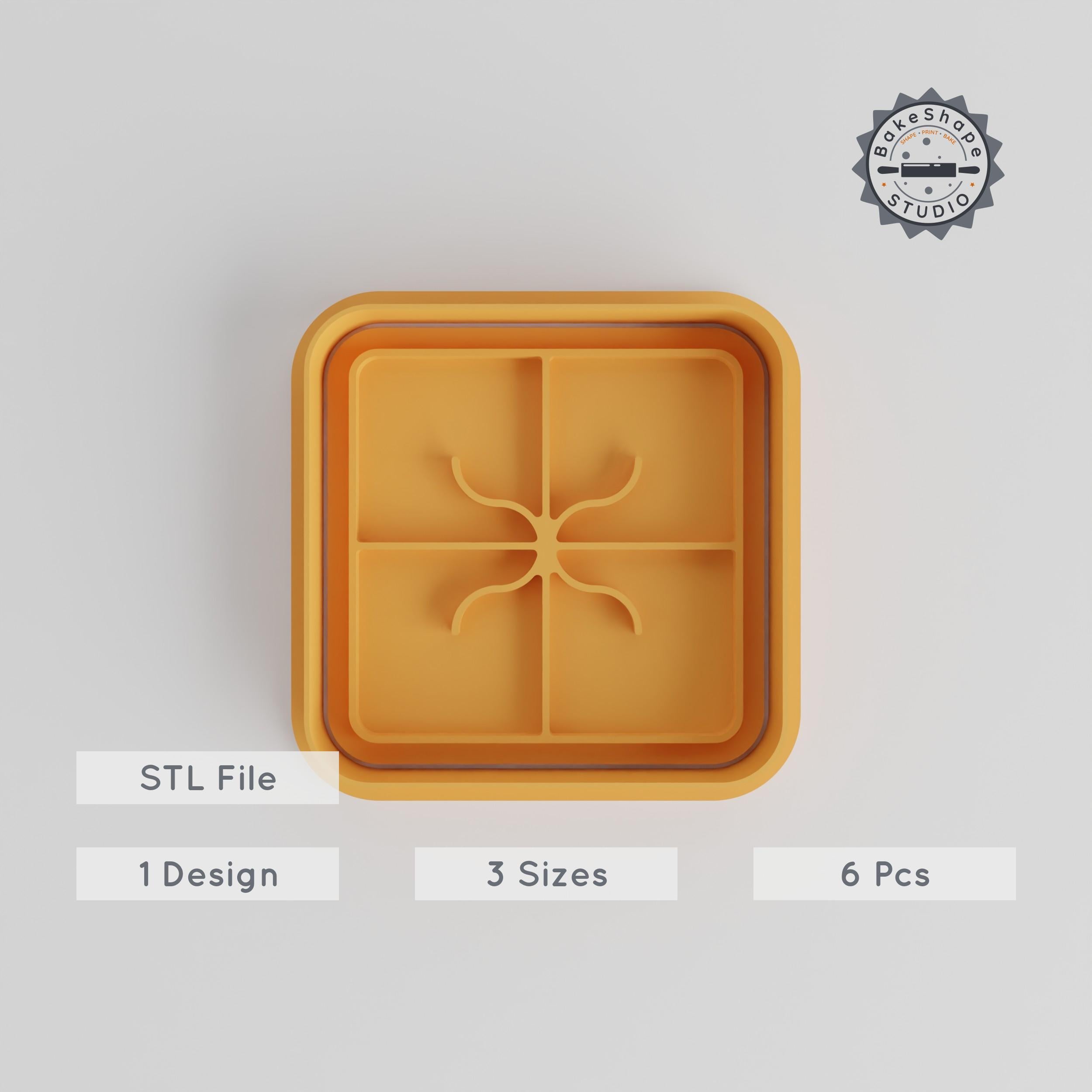 Gift Box Cookie Cutter & Stamp Set, Present Shapes for Fondant, 6 Pcs, Party Celebrations, Holiday & Christmas Baking PRODUCT_4883 3d model