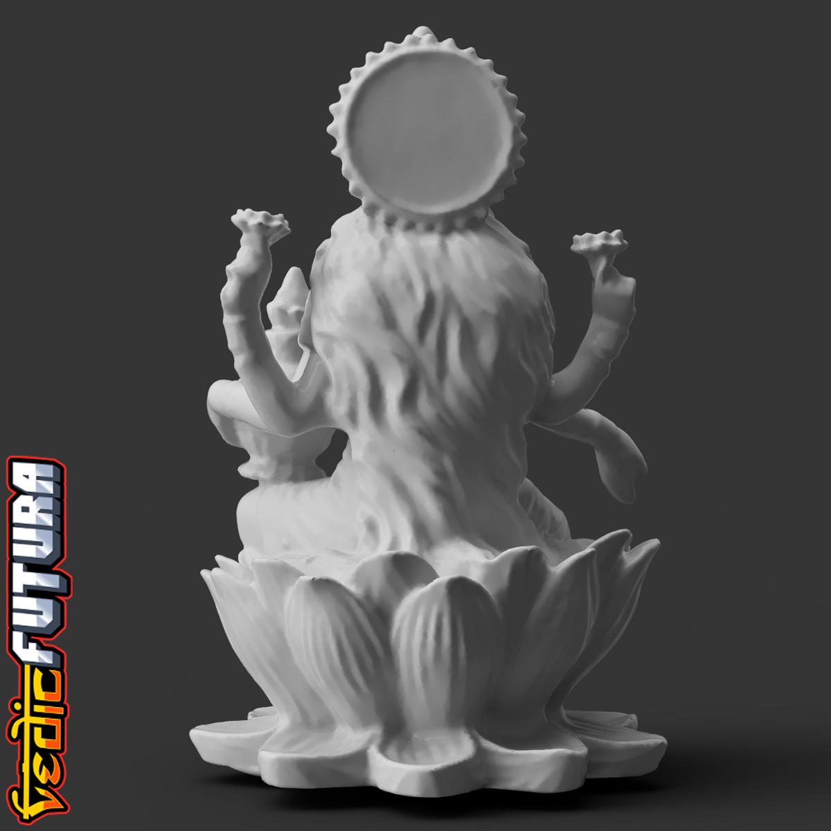 Lakshmi - Goddess of Fortune, on a Lotus 3d model