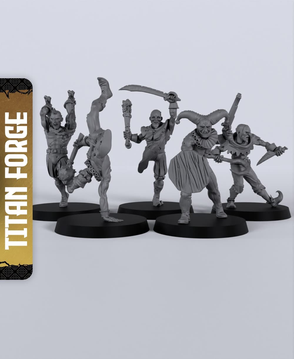Acrobats - With Free Dragon - 5e DnD Inspired for RPG and Wargamers 3d model