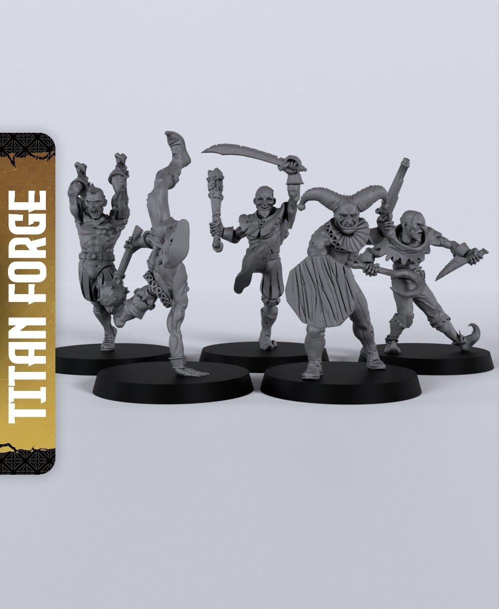 Acrobats - With Free Dragon - 5e DnD Inspired for RPG and Wargamers 3d model
