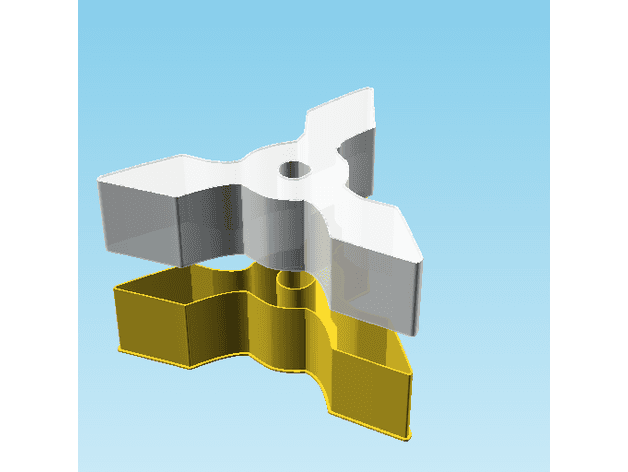 Shuriken 0054, nestable box (v2) 3d model