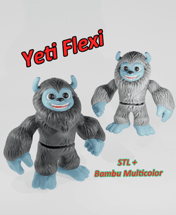 Flexi Yeti - Articulated Fidget Toy 3d model