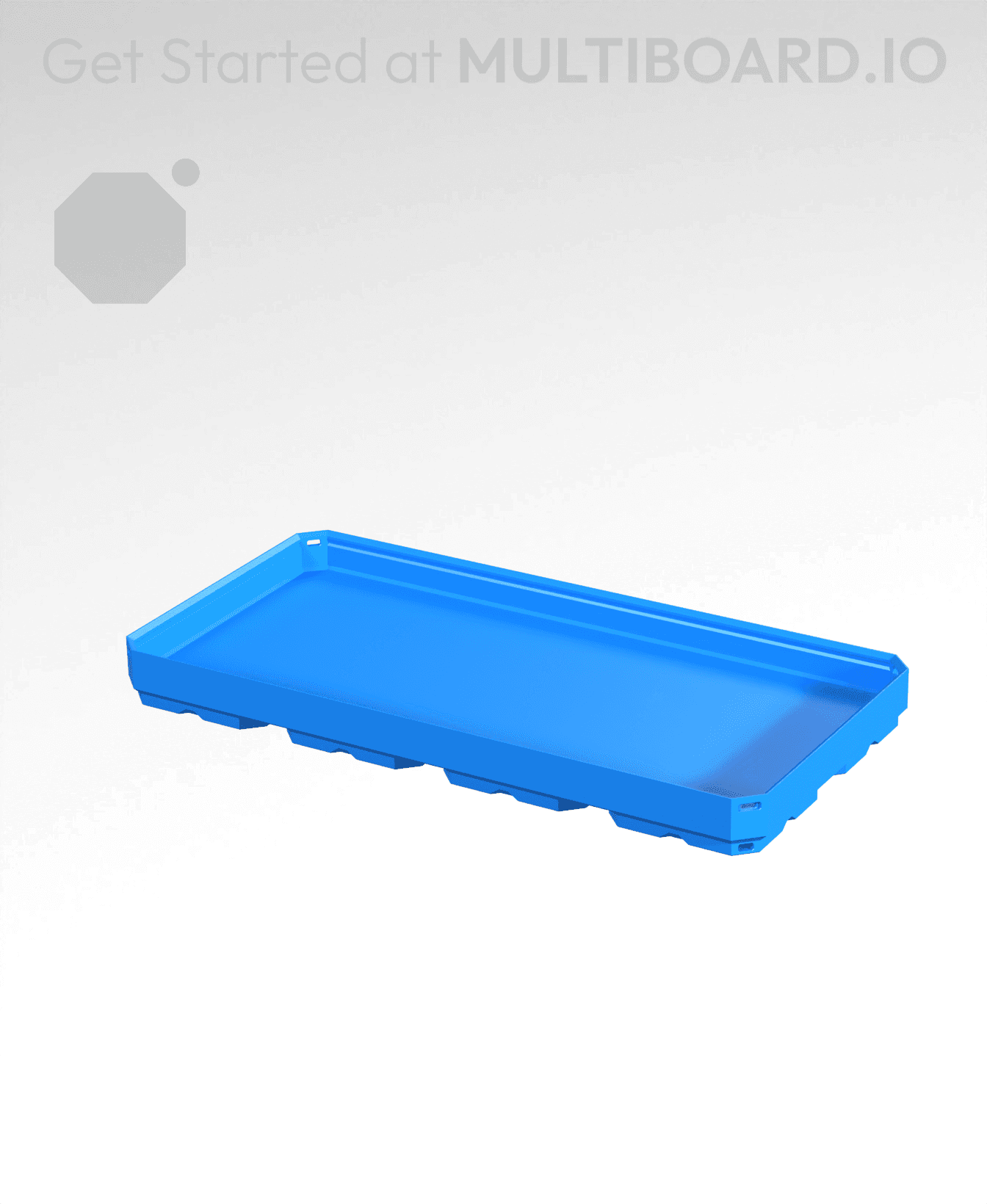 4x2x0.25 CU - Simple Walls - Multibin Shell 3d model