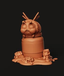Melting Honey Bee Statue | Dripping Honey Bumblebee Sculpture | Nature-Inspired Abstract Art 3d model