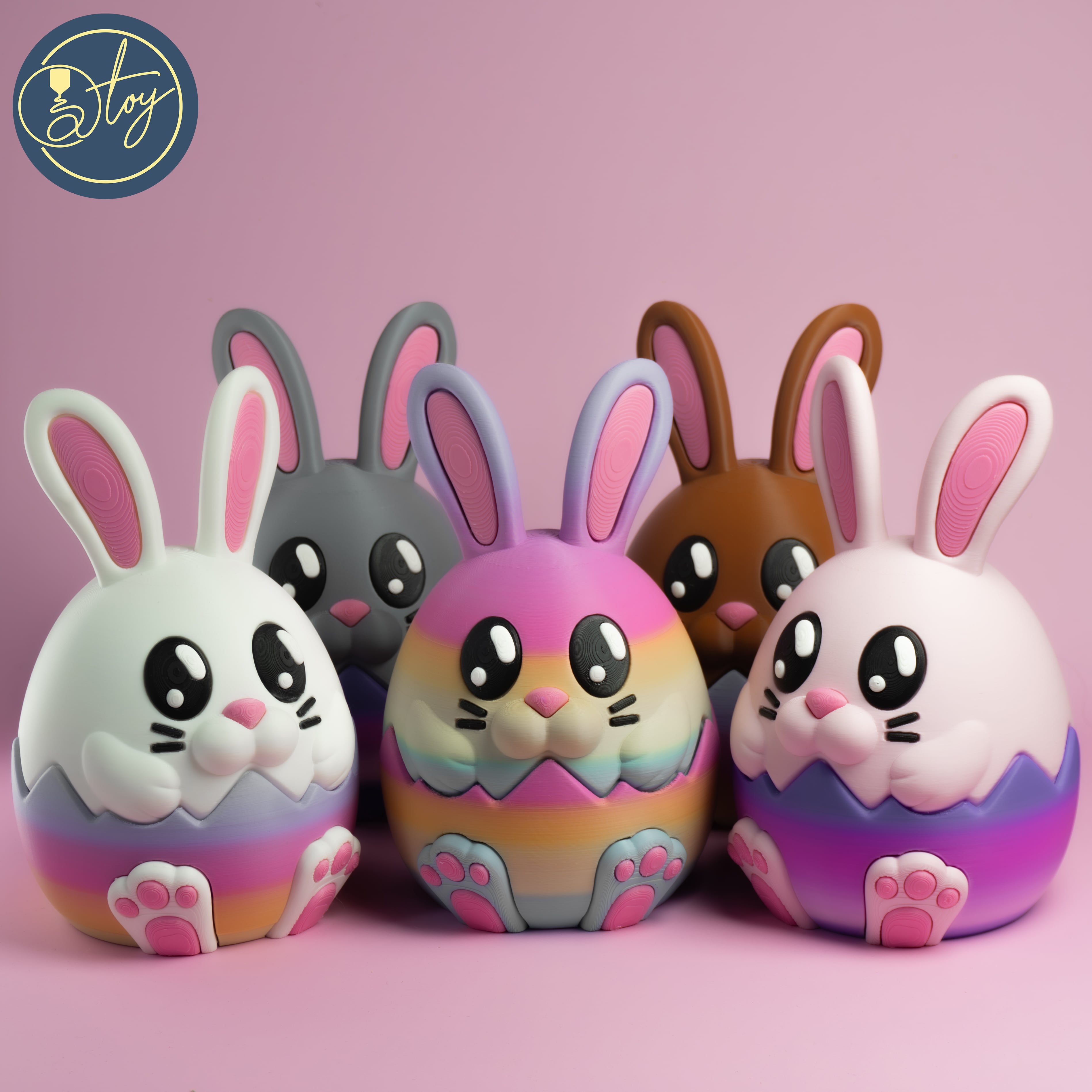 Bunny / Rabbit Egg Container 3d model