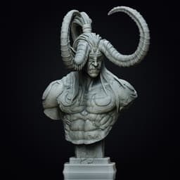 Illidan Stormrage bust (Pre-Supported) 3d model