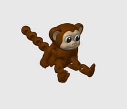 Monkey Sitting 3d model