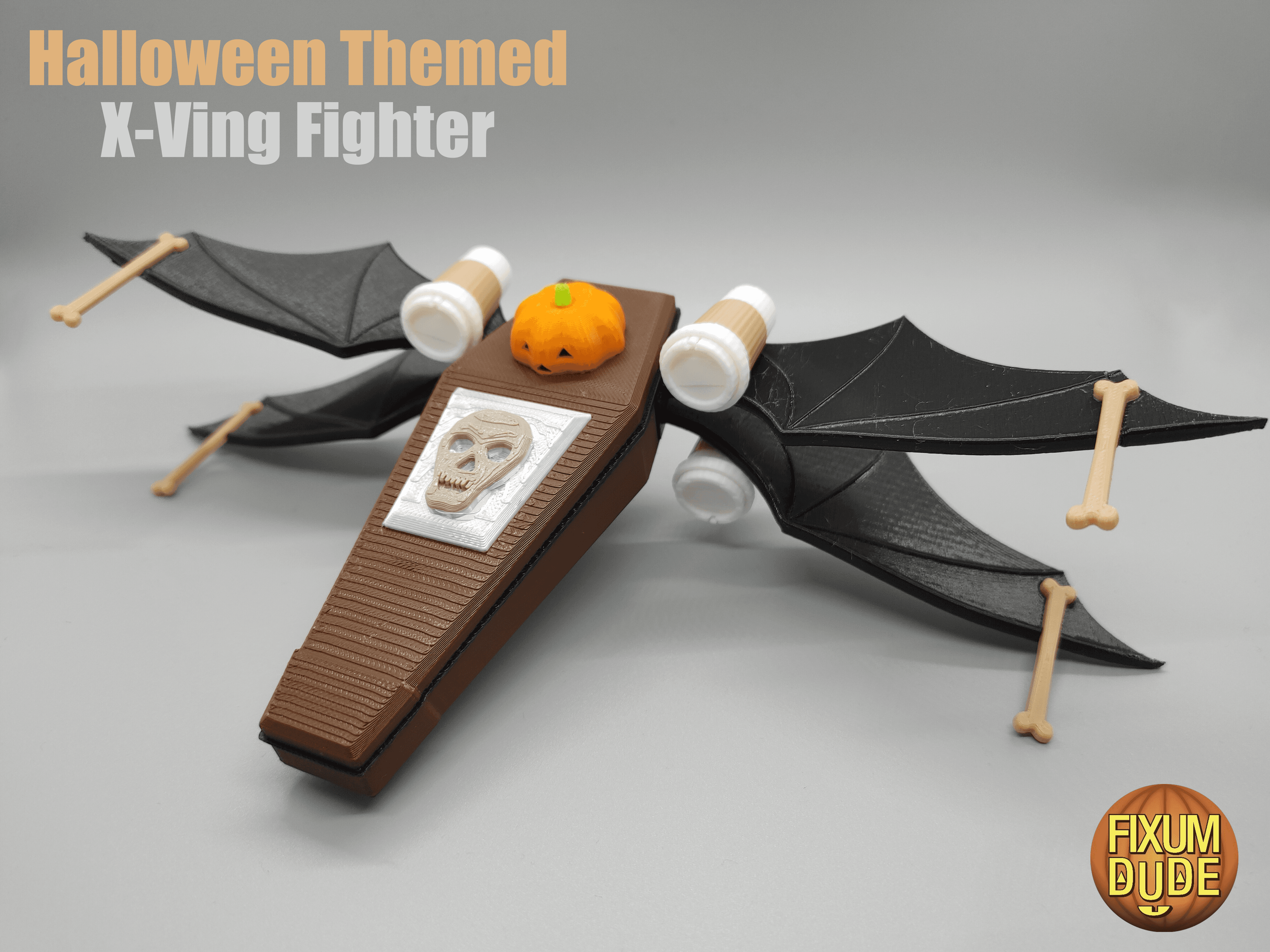X-Ving Fighter (Halloween/Vampire Themed Star Wars X-wing Starfighter) 3d model