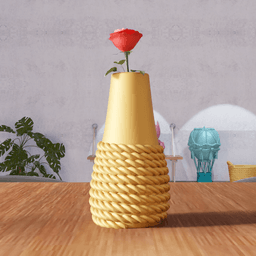 Rope Texture Vase 3d model