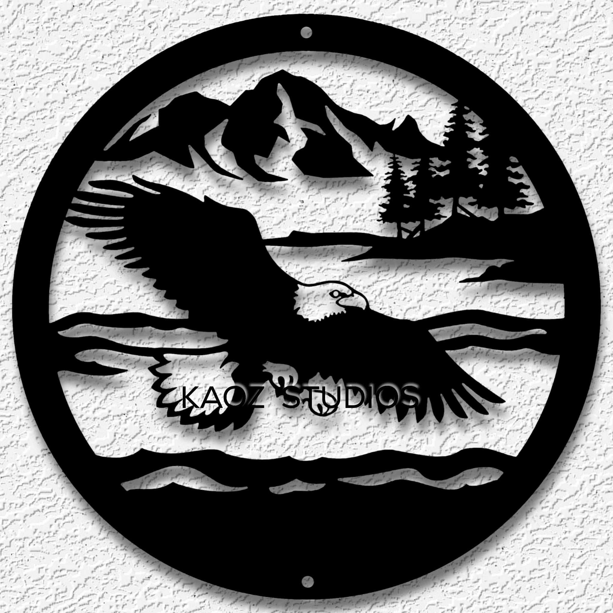 eagle wall art bird of prey wall decor nature scenery decoration 3d model