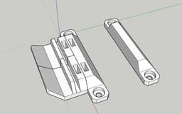 Another Set of Handles (and Stop) - 8mm Disc Magnets 3d model
