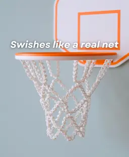Mini Basketball with Swishing Net - 3D Printable Mini Hoop 3d model