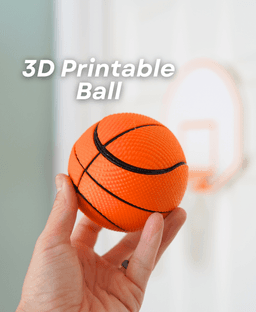 Mini Basketball with Swishing Net - 3D Printable Mini Hoop 3d model