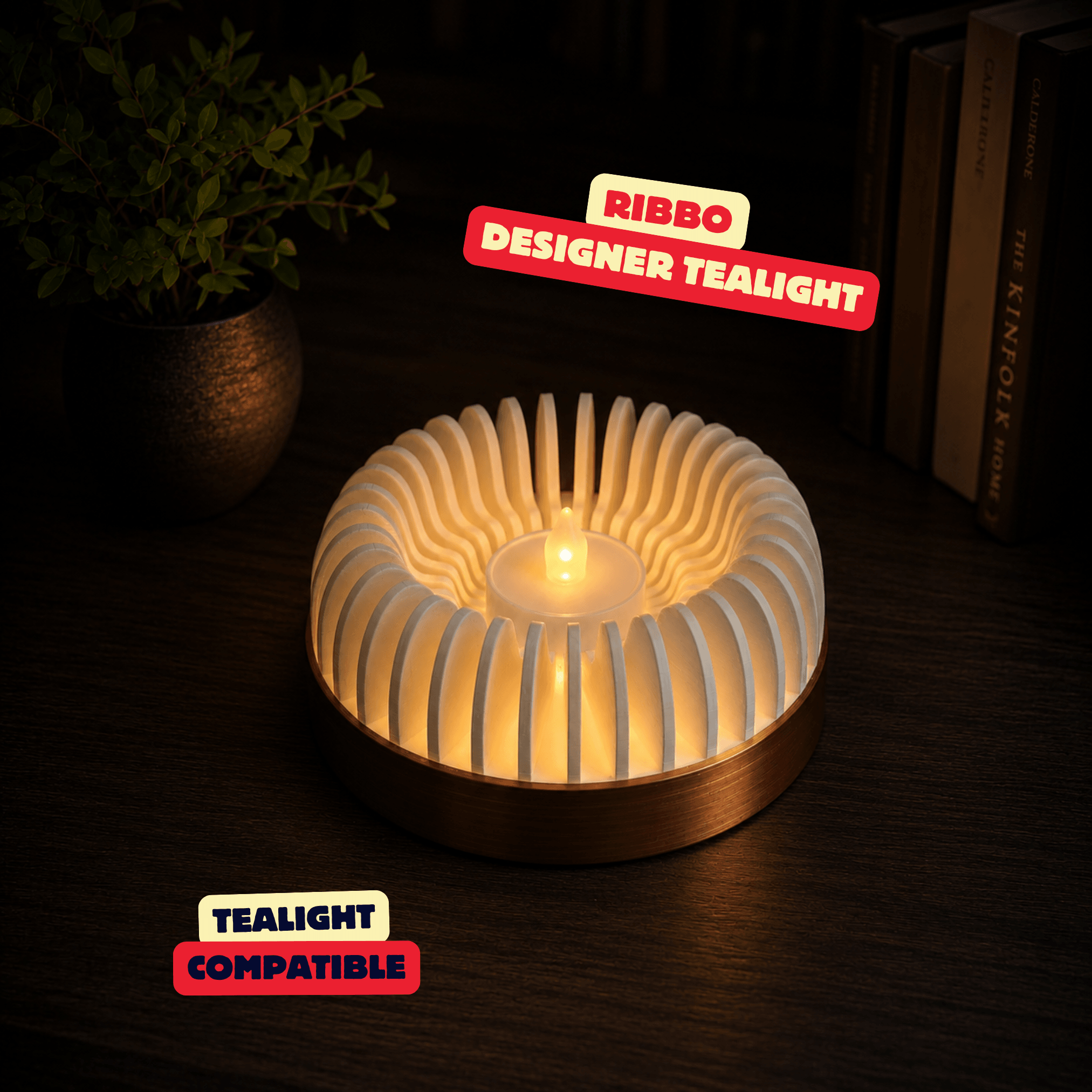 RIBBO - DESIGNER TEALIGHT / TEALIGHT COMPATIBLE / MODERN HOMEDECOR / LIGHTING 3d model