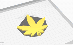 CANNABIS KEYCHAIN 3d model
