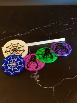 Spider Doll Stand for 1/6 Scale Dolls (11–12”) | Gothic Display Stand with Interchangeable Disc 3d model