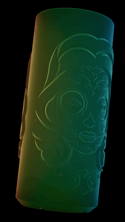 Sugar Skull 12oz Red Bull Coozie 3d model