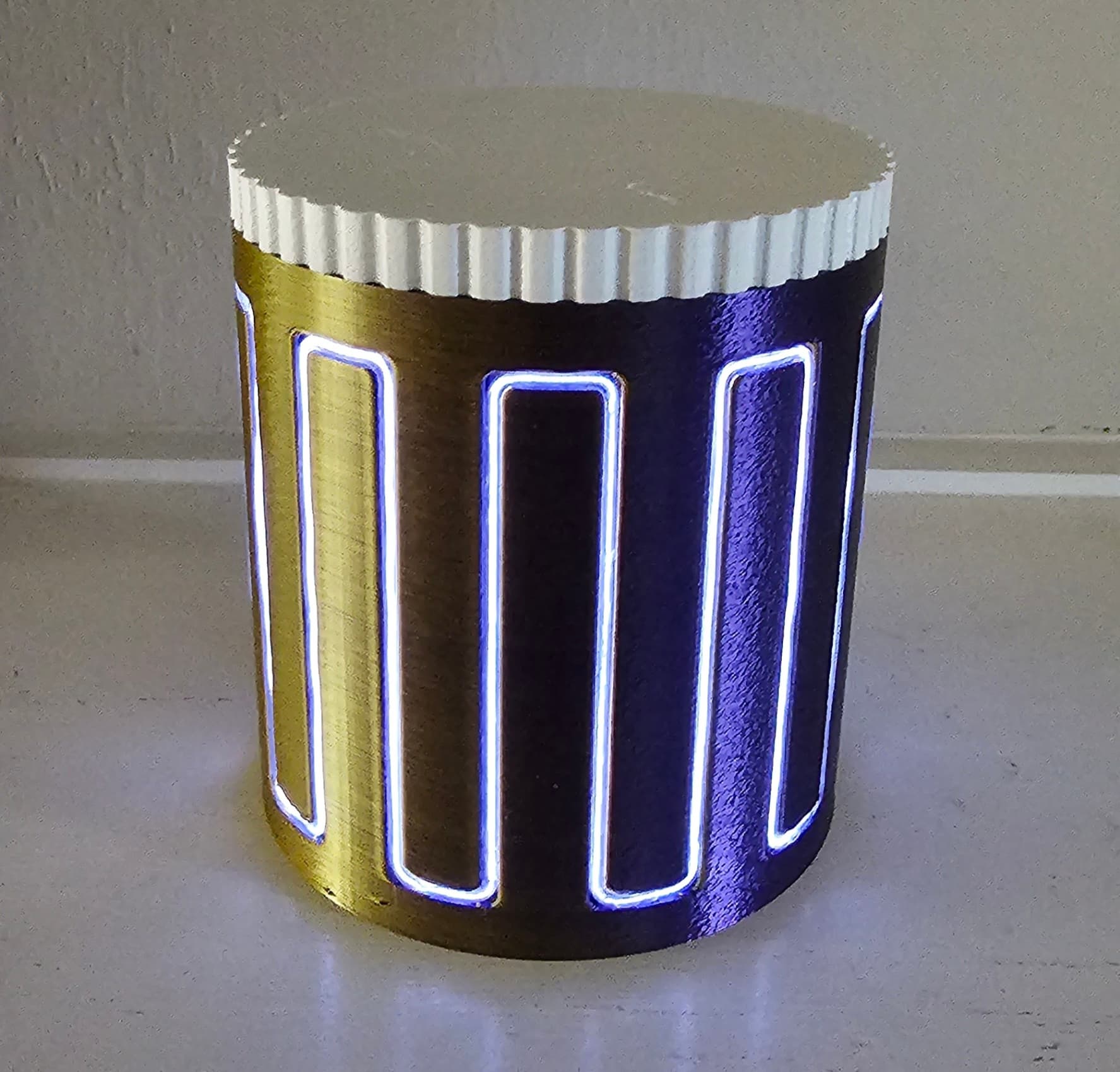 EL Wire Square Wave Stash Jar 3d model