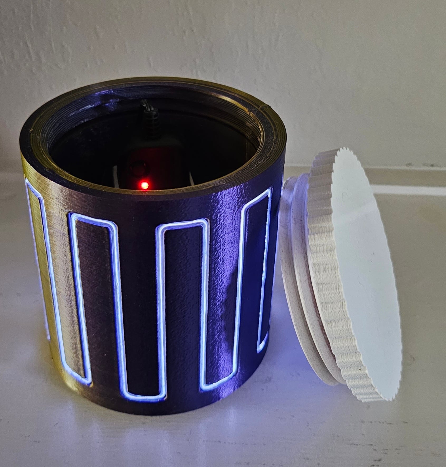 EL Wire Square Wave Stash Jar 3d model
