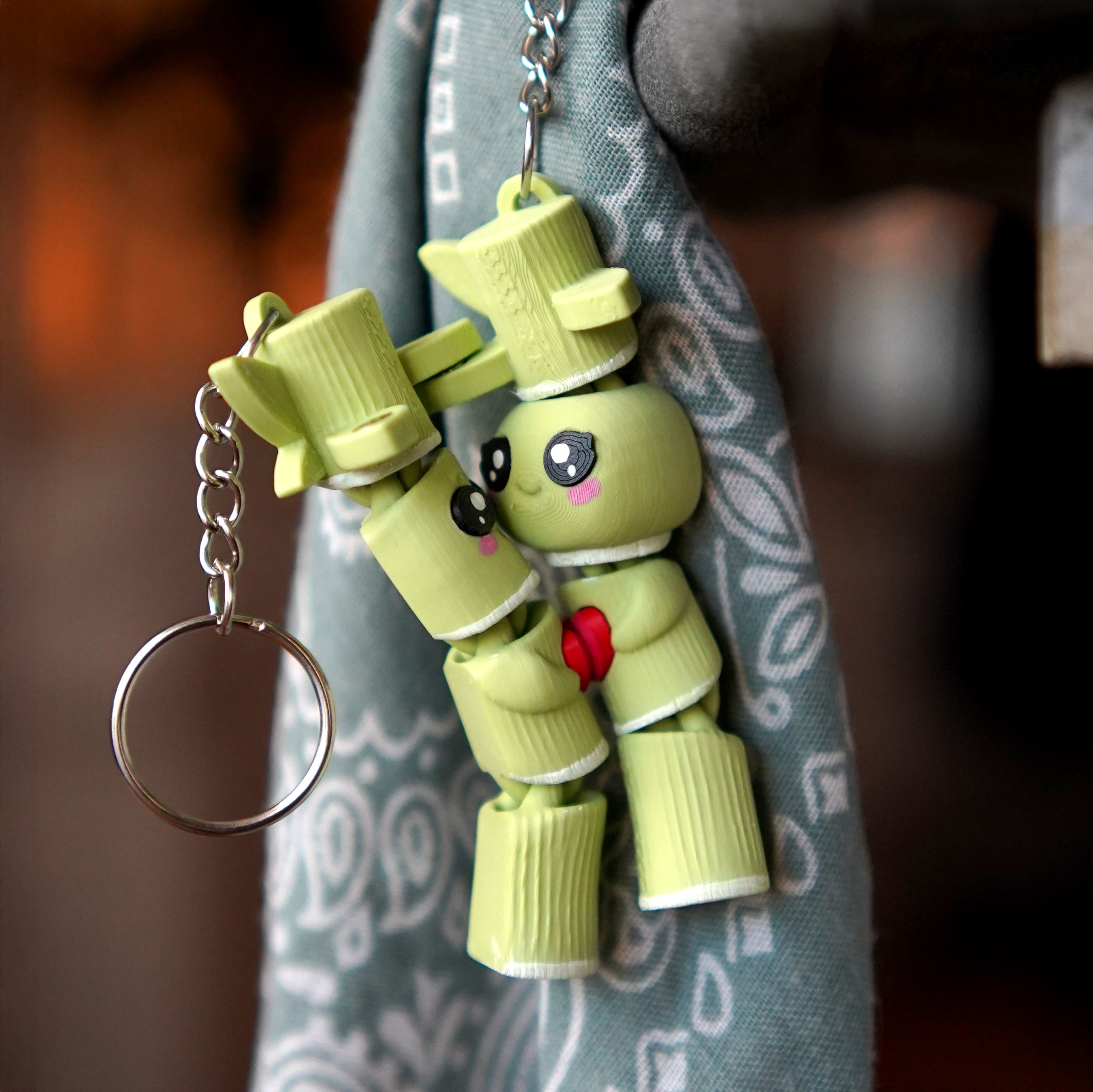 Flexi Bamboo Buddies Keychain 3d model