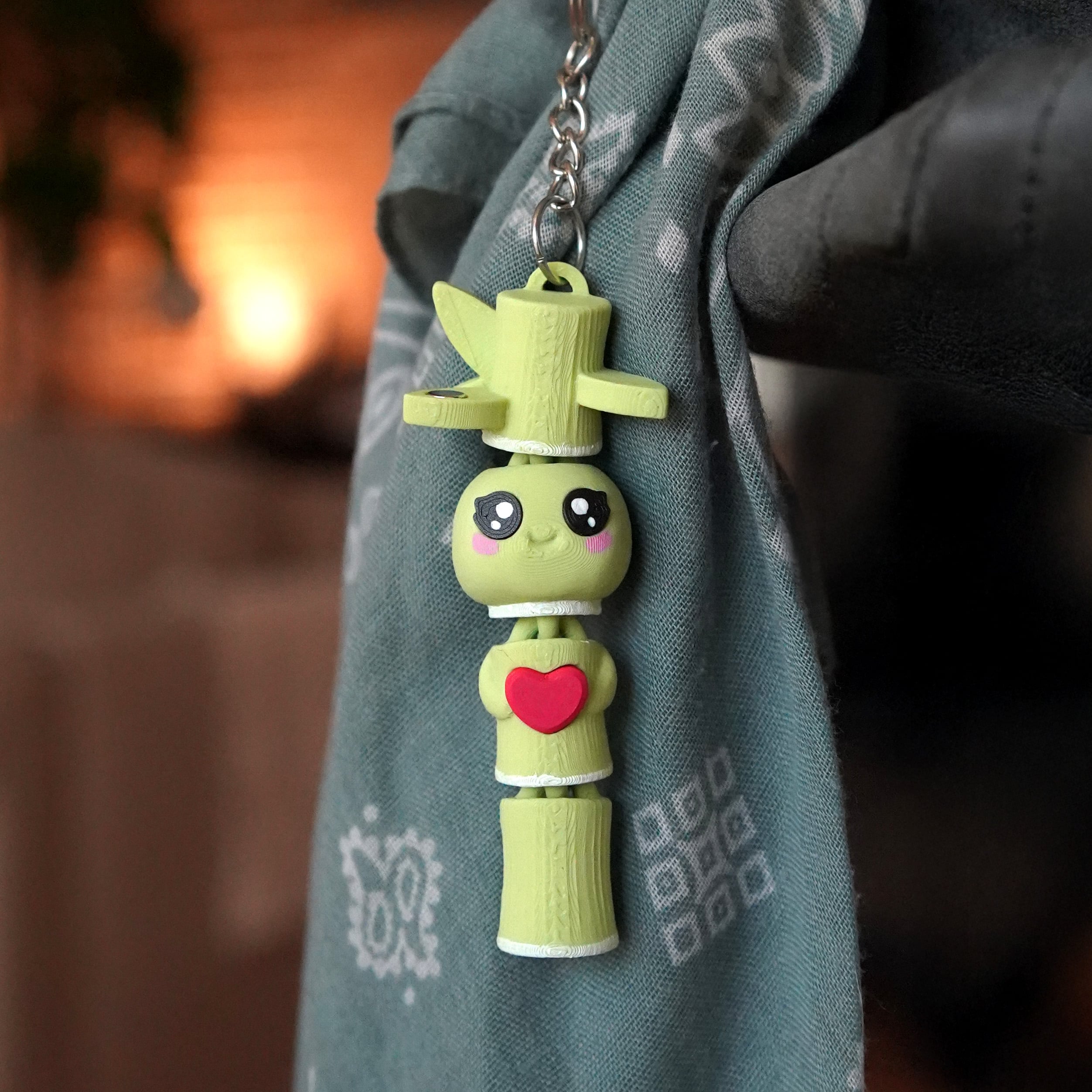 Flexi Bamboo Buddies Keychain 3d model