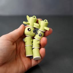 Flexi Bamboo Buddies Keychain 3d model