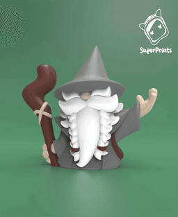 Old Wizard - Easy Multicolor FDM RPG Minis (No supports) 3d model