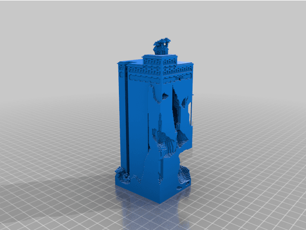 Minecraft tower 3d model