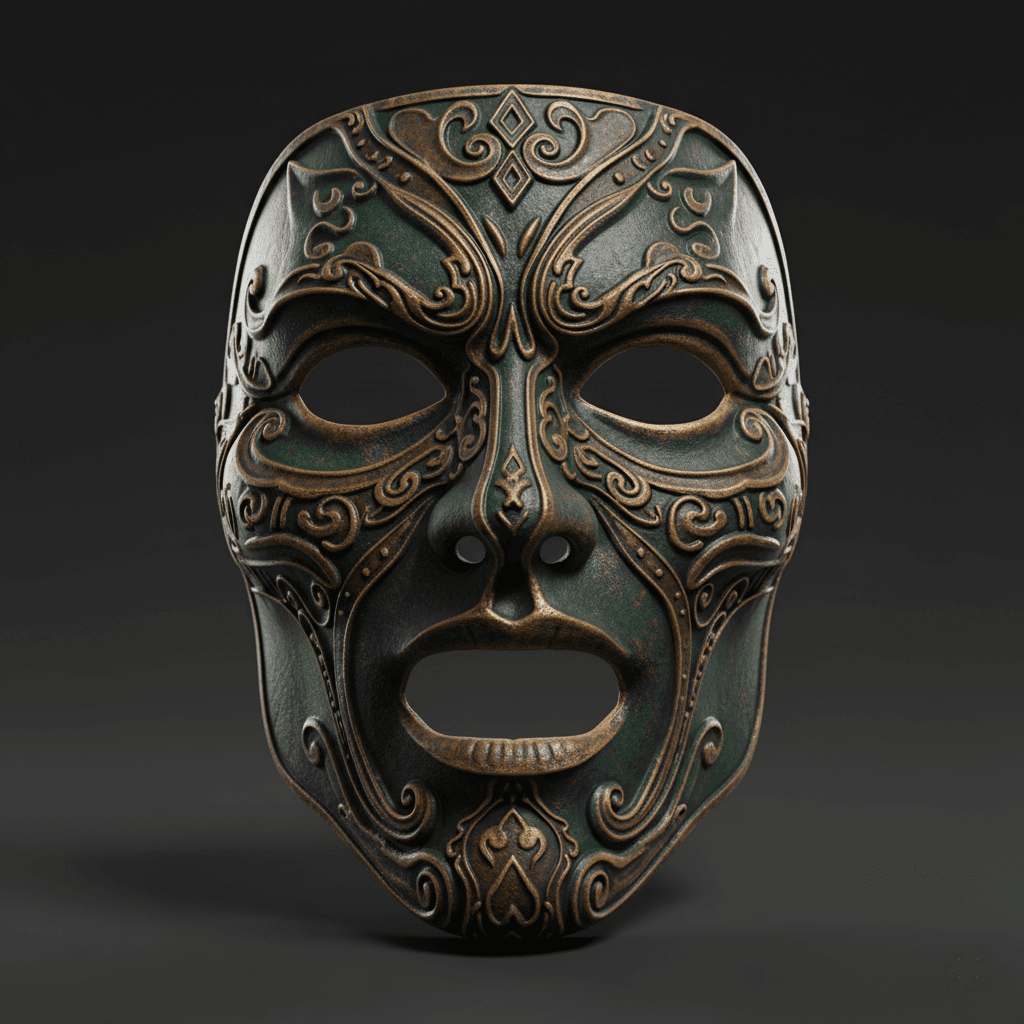 Cursed Temple Wearable Cosplay Mask Detailed STL File 3d model