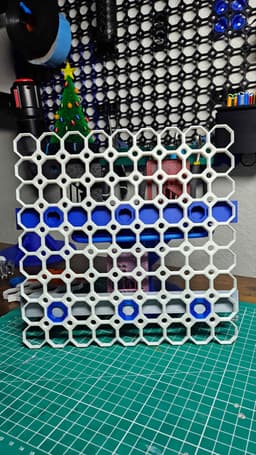 Multiboard Benchy Shelf 30Deg Mini AIO Test Holder- Weighted Snap Version 3d model