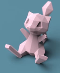 Low-poly Mew 3d model