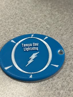 Tampa Bay Lightning Key Tag, AMS/No AMS 3d model