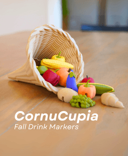 CornuCupia - The Thanksgiving Drink Markers - Fall Themed Food Cup Markers 3d model
